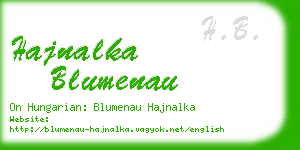 hajnalka blumenau business card